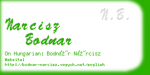 narcisz bodnar business card
